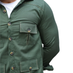 Hunter-Green Cotton Twill Hunting Style Shirt | Premium Men's Sportswear | Classic Outdoor Design | Durable Twill Fabric | Size 36-44